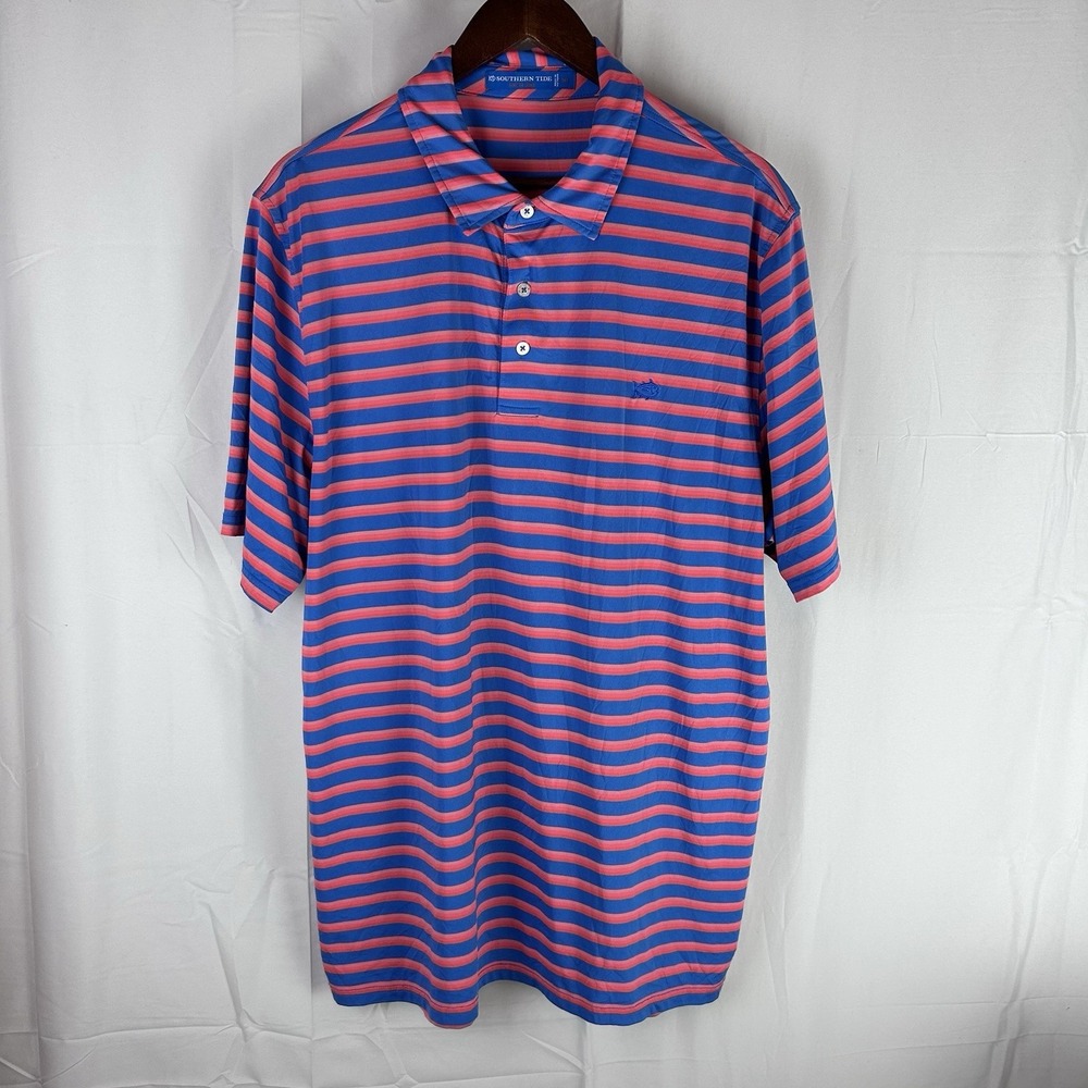 Southern Tide T3 Tide To Trail Meridian‎ Blue Polo Shirt Men's XL